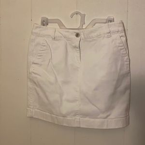 White Jean loft skirt